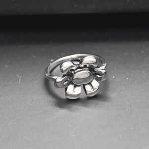 Boho Silver Flower Ring